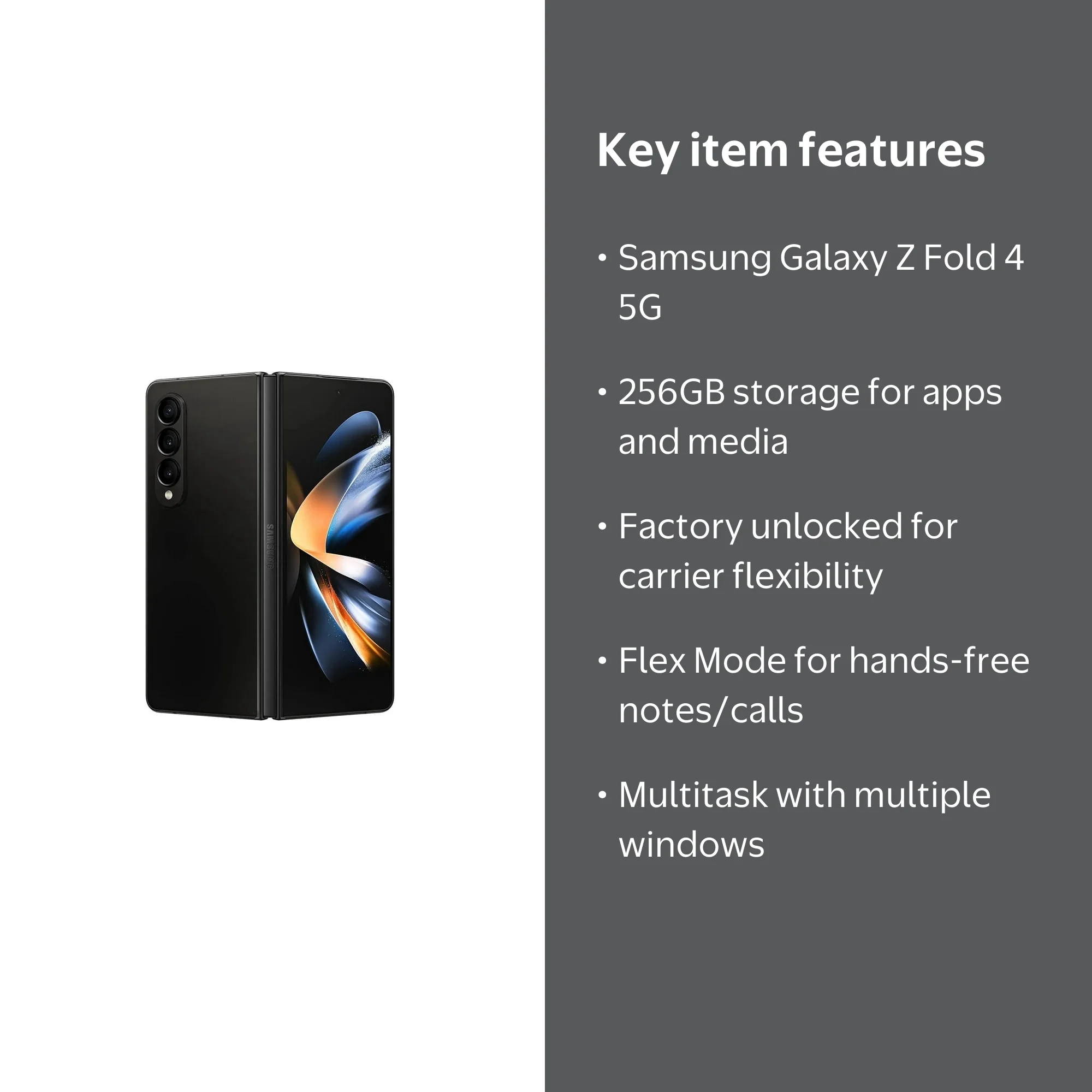 Samsung, Smartphone, F936U1 256GB, Refurbished Black - Walmart.com