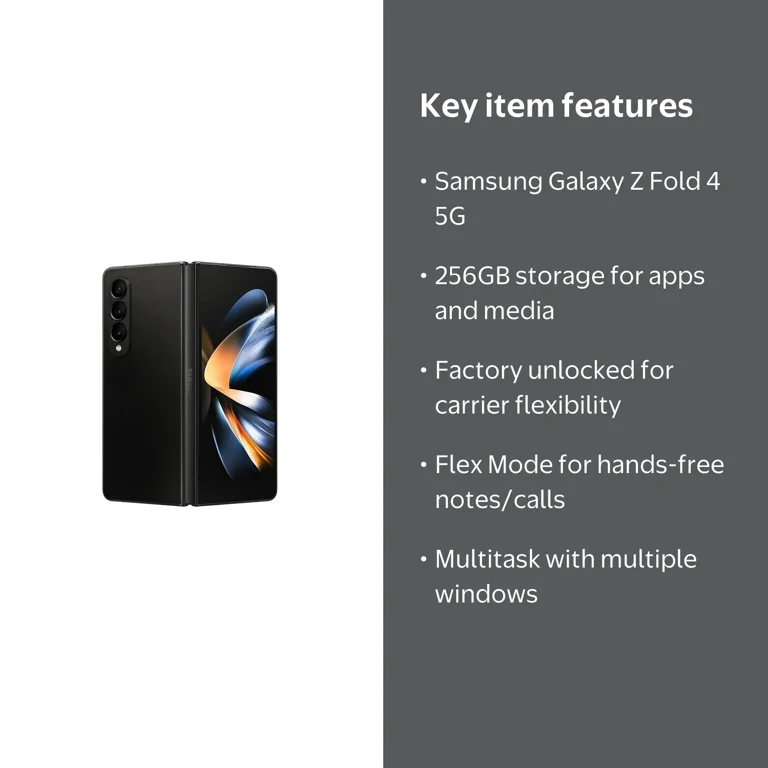 Samsung, Smartphone, F936U1 256GB, Refurbished Black - Walmart.com