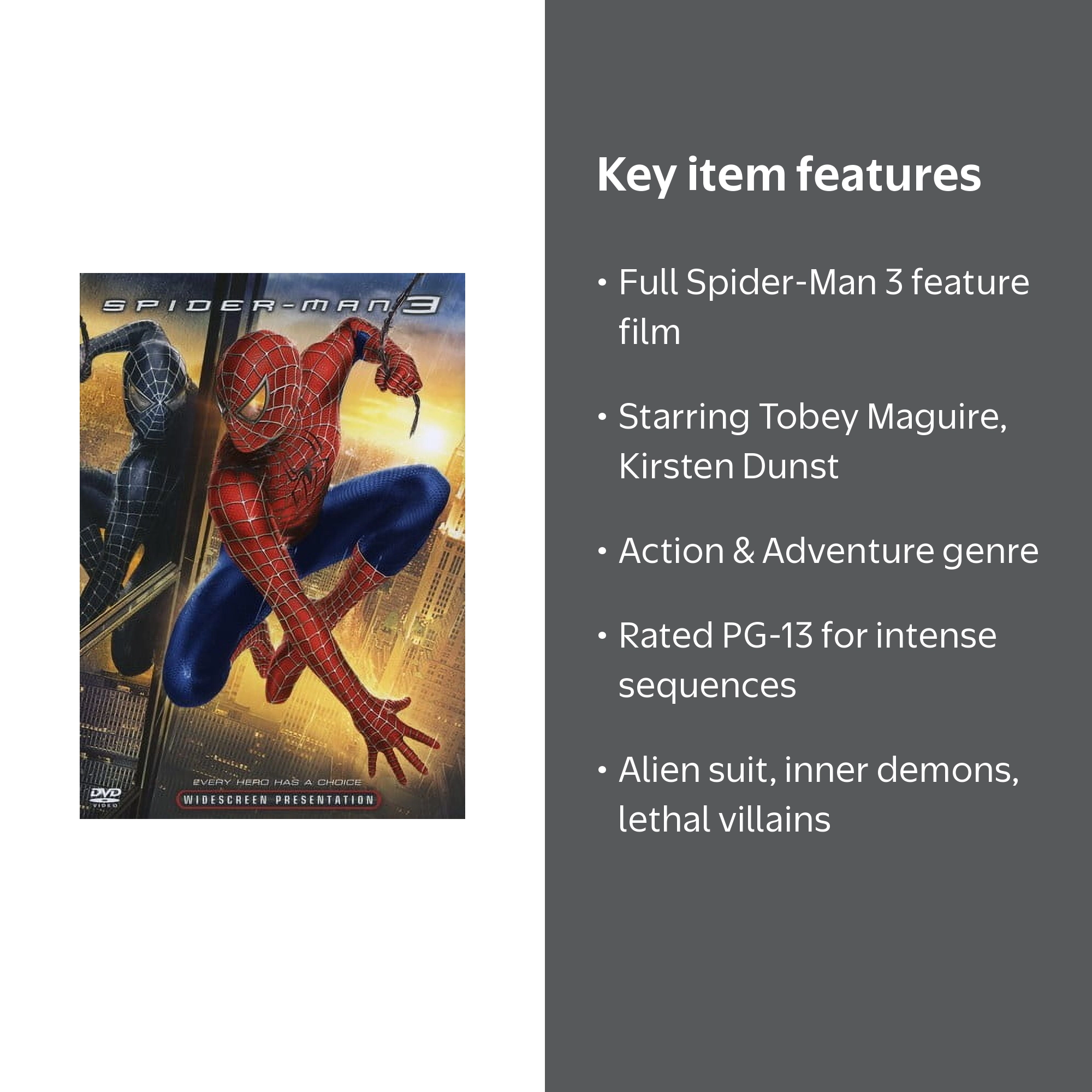 Spider-Man 3 (DVD) - Walmart.com