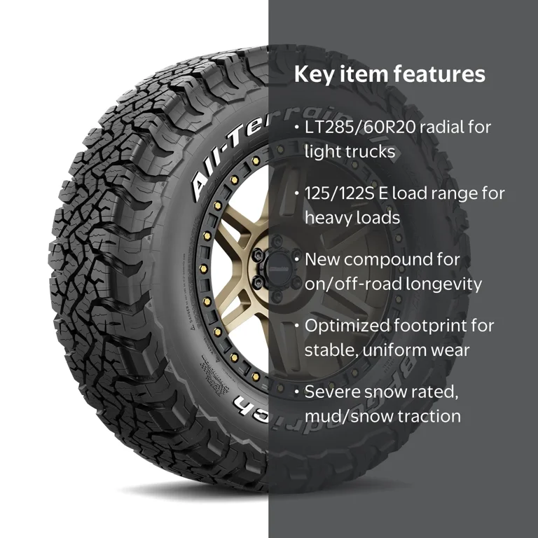 BFGoodrich All-Terrain T/A KO3 LT285/60R20 125/122S E - Walmart.com