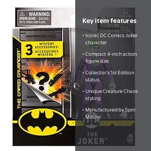 DC Batman 4-Inch The Joker Action Figure - 1st Edition - Creature