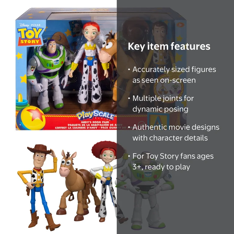 Disney and Pixar Toy Story Woody, Jessie, Bullseye, & Buzz 7 Inch