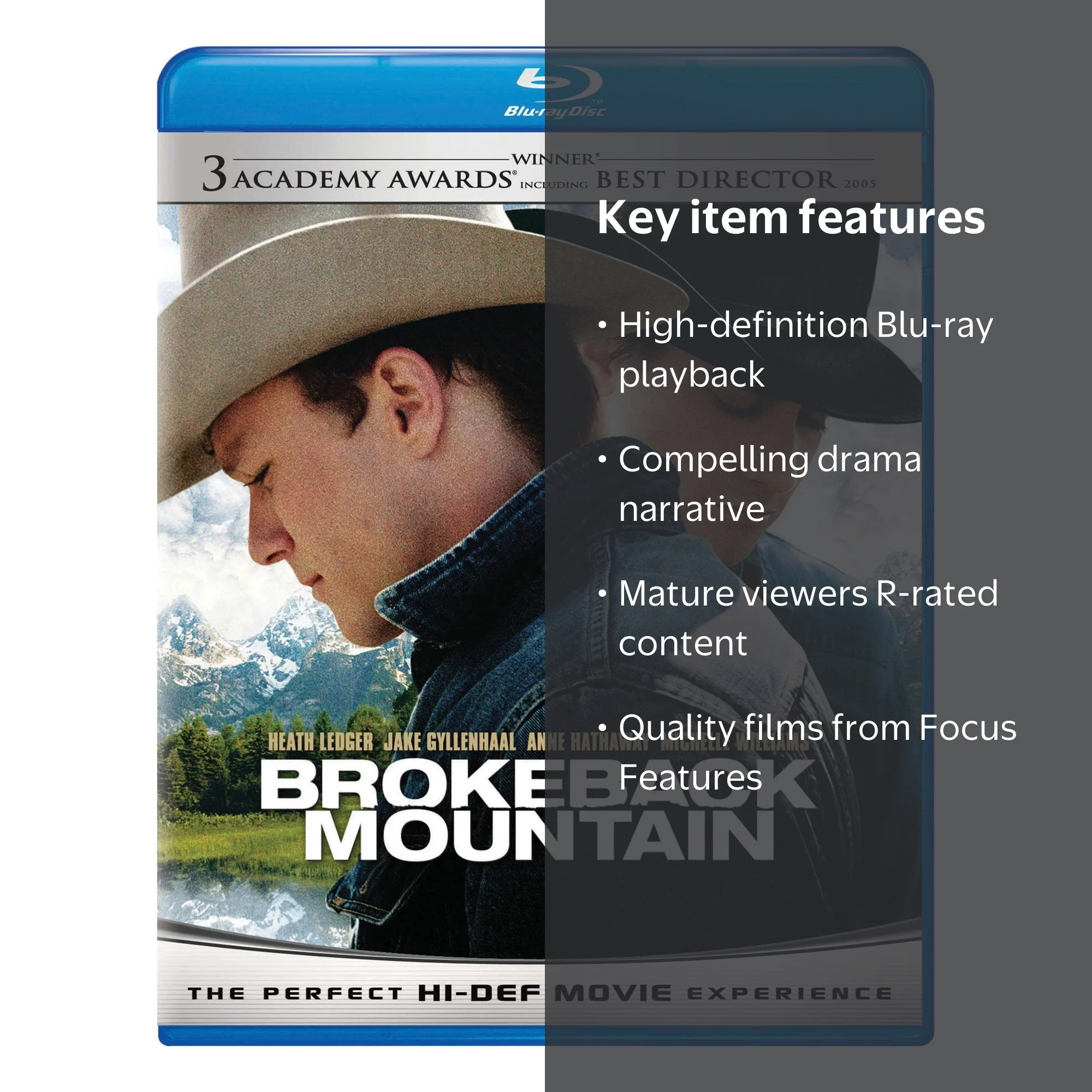 Focus Features: Brokeback Mountain Western Drama Movie (Blu-ray