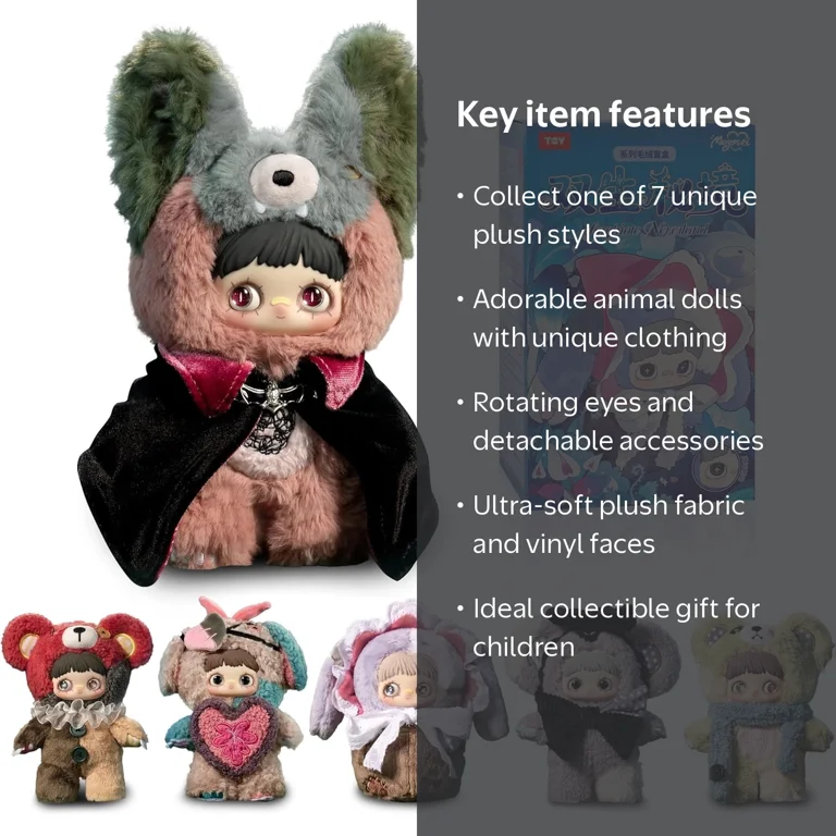 MayMei Twins' Secret Realm Series Plush Blind Box, Stuffed Maymei