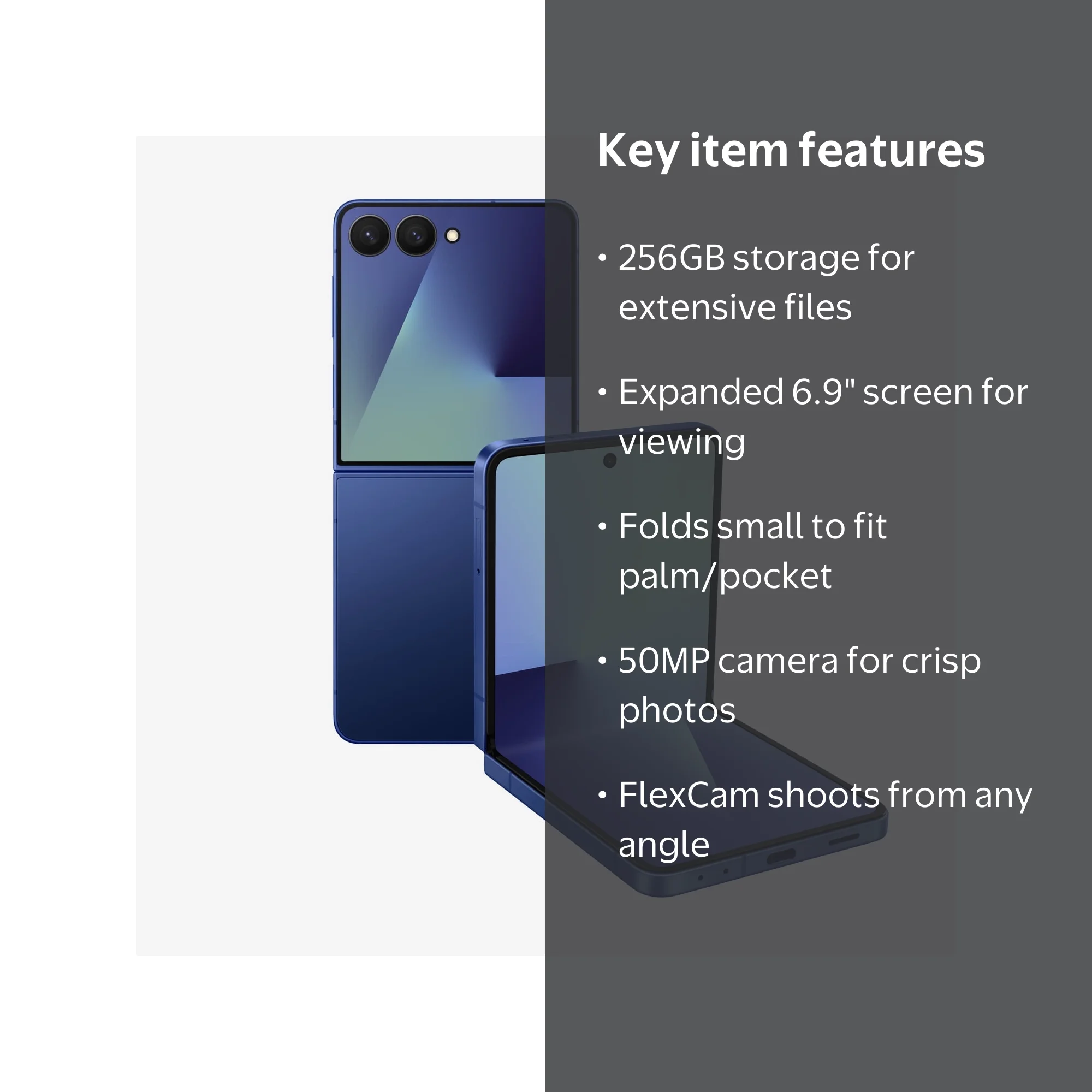 健*登様 ZFlip7 256gb ブル Samsung Galaxy Z Flip7 256GB Smartphone (Unlocked), Blue Shadow