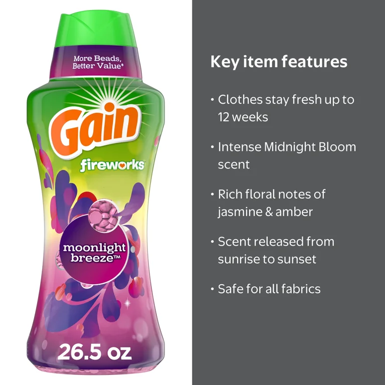 Gain Fireworks Moonlight Breeze, Fabric Fresh Aroma, 26.5 oz In