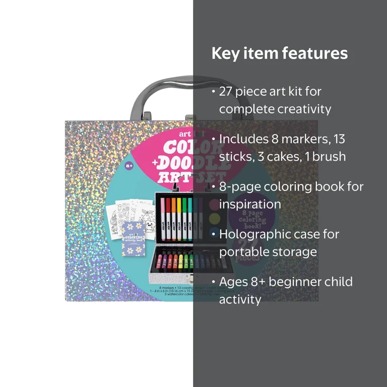 Art 101 Color & Doodle Art Set 27 pcs for Child 8+ - Walmart.com
