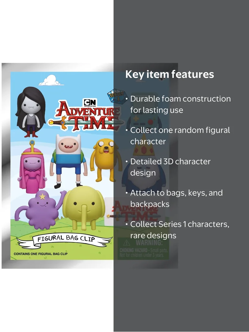 Monogram 3D Figural Foam Bag Clip, Adventure Time Series 1 Blind