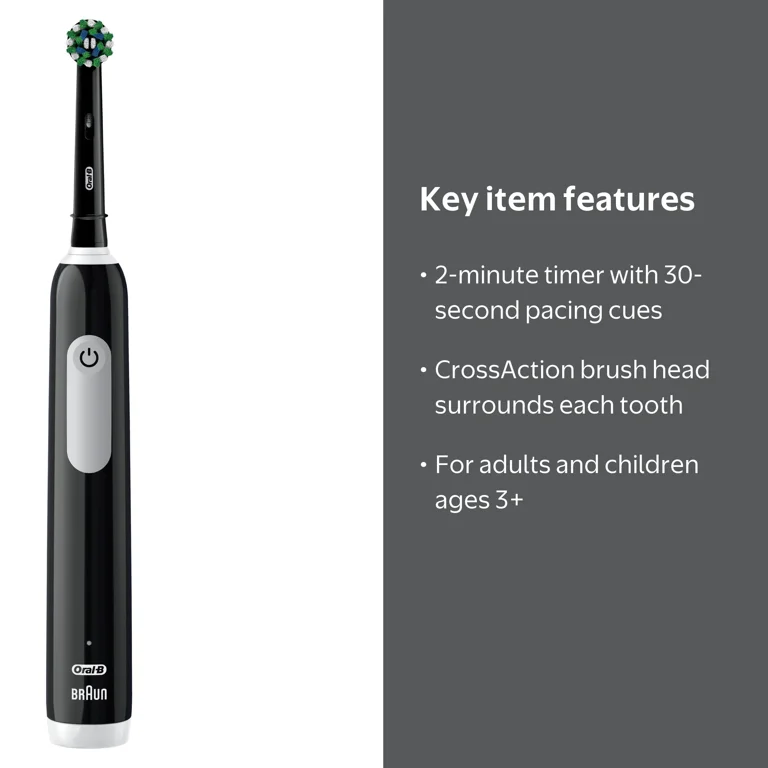 Oral-B Toothbrush, Pro 1000 Rechargeable Electric, Black, 1 Brush
