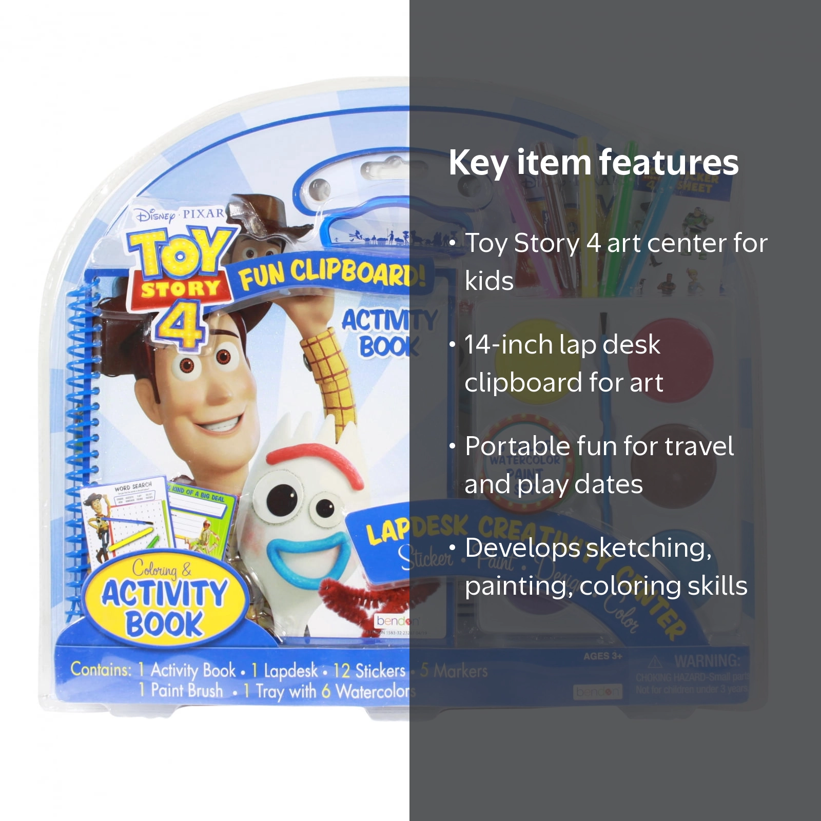 Disney Pixar Toy Story 4 Carry Along Lapdesk Art Crafts Set with