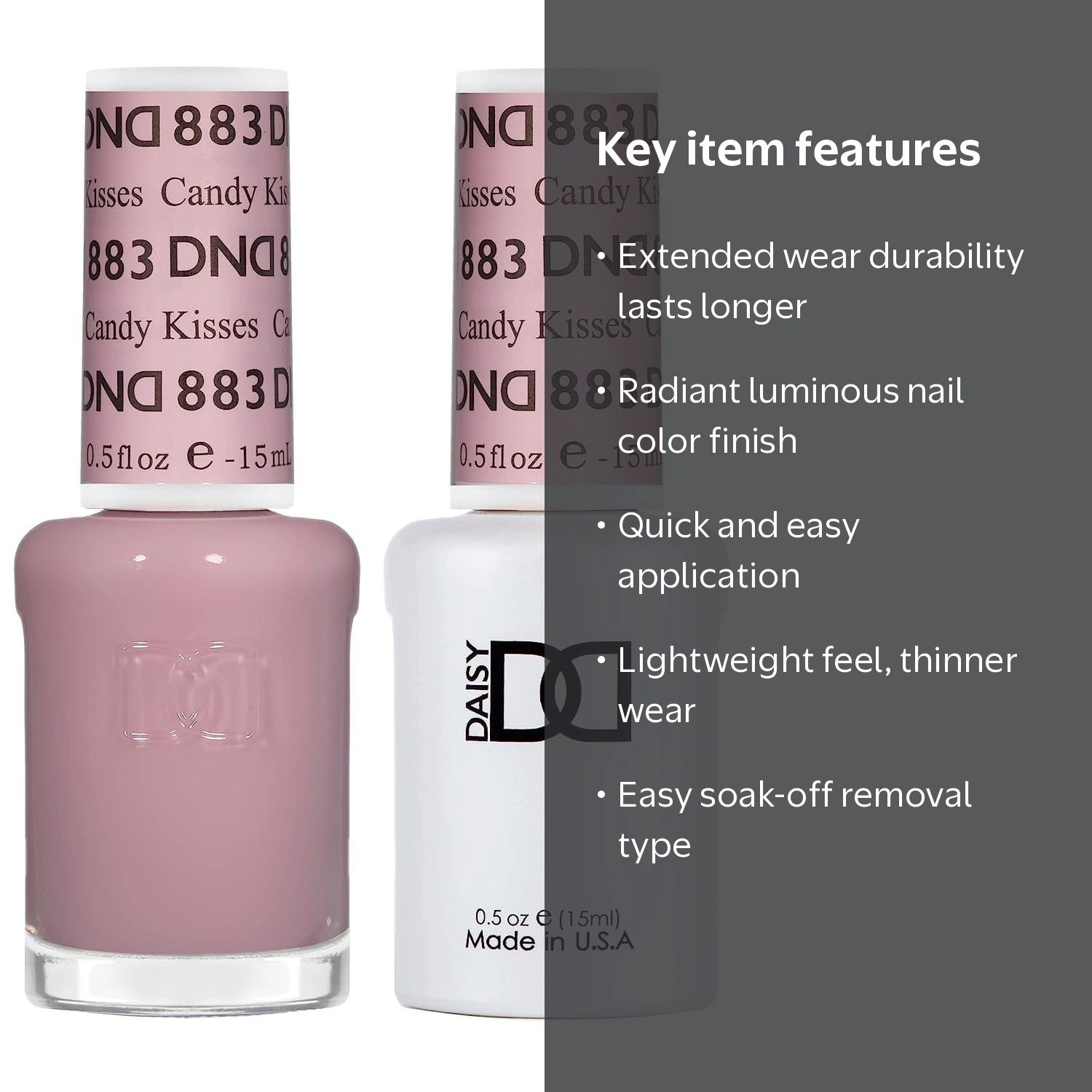 Daisy DND Gel Nail Polish, #883 Candy Kisses, 0.5 fl oz - Walmart.com