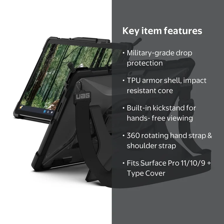 UAG Microsoft Surface Pro Case, Plasma Ice Series, Rugged Bumper