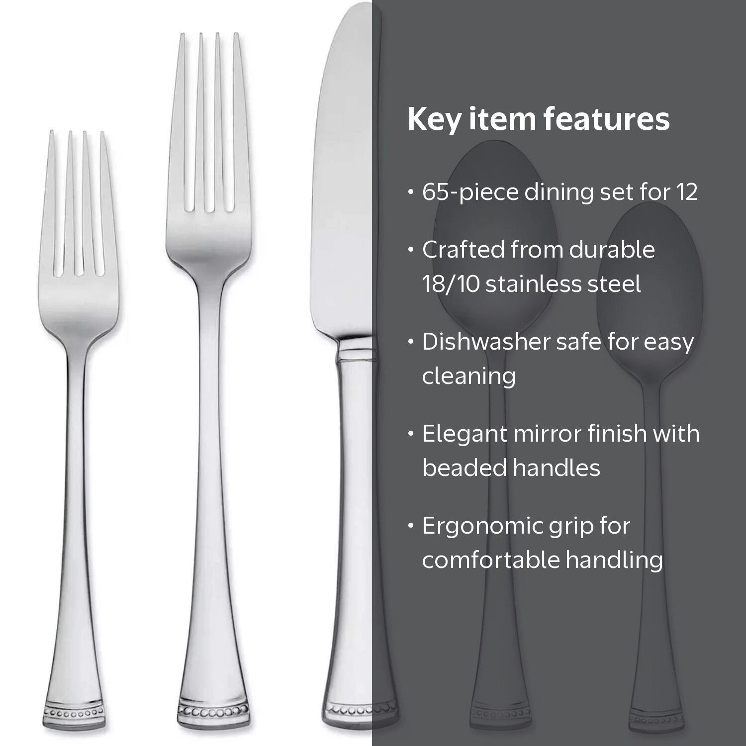 Lenox, Portola 65 Piece Set, Service For 12, Steel - Walmart.com