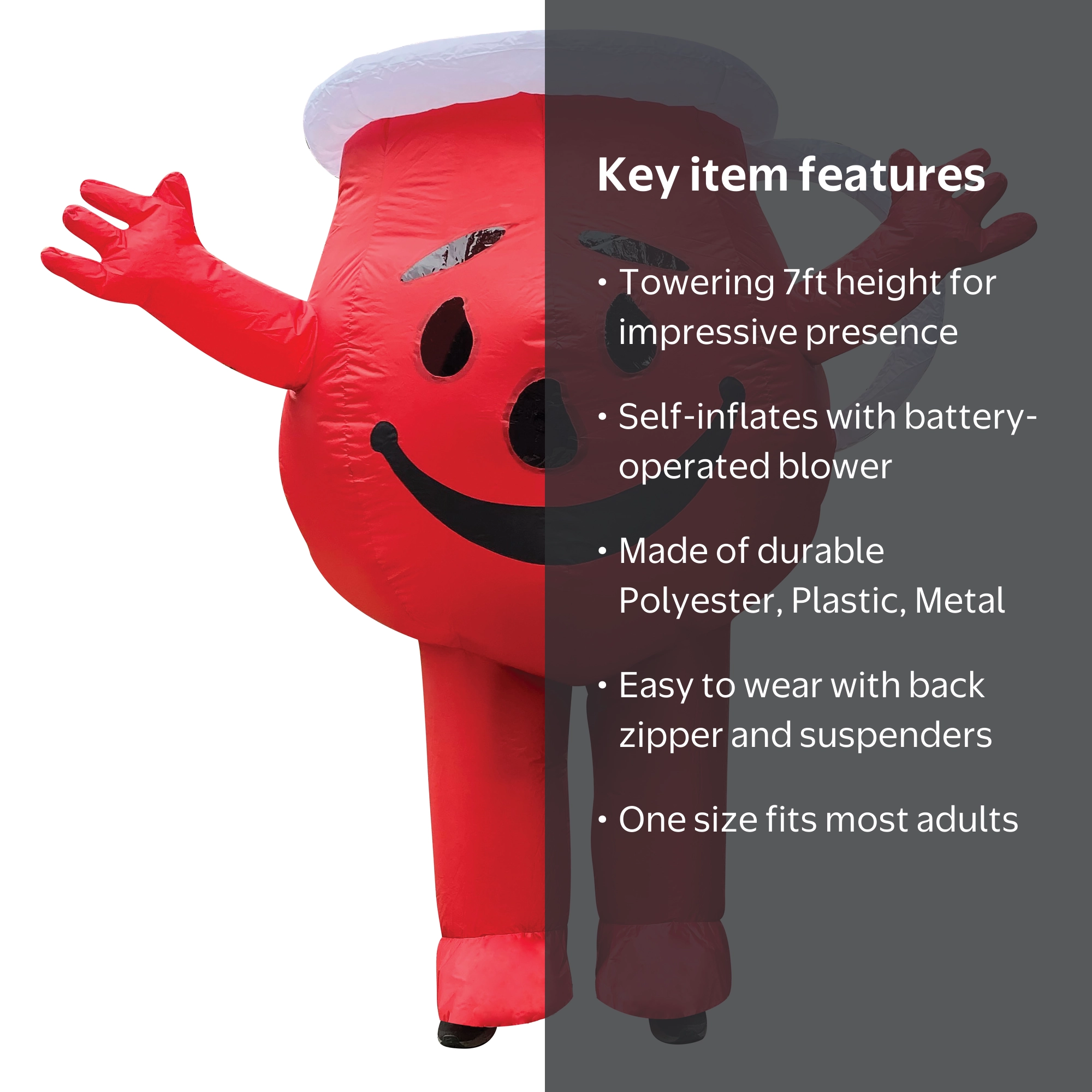 Free Shipping! Rasta Imposta Inflatable Kool Aid Man Costume