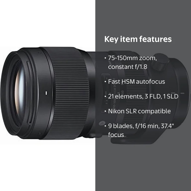 Sigma 50-100mm f/1.8DC HSM ART Lens for Nikon SLR Mount - Walmart.com