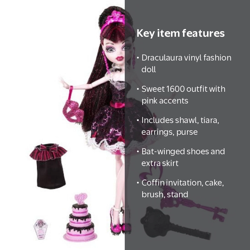 Monster High Sweet 1600 Draculaura Doll 2011 Mattel W9189