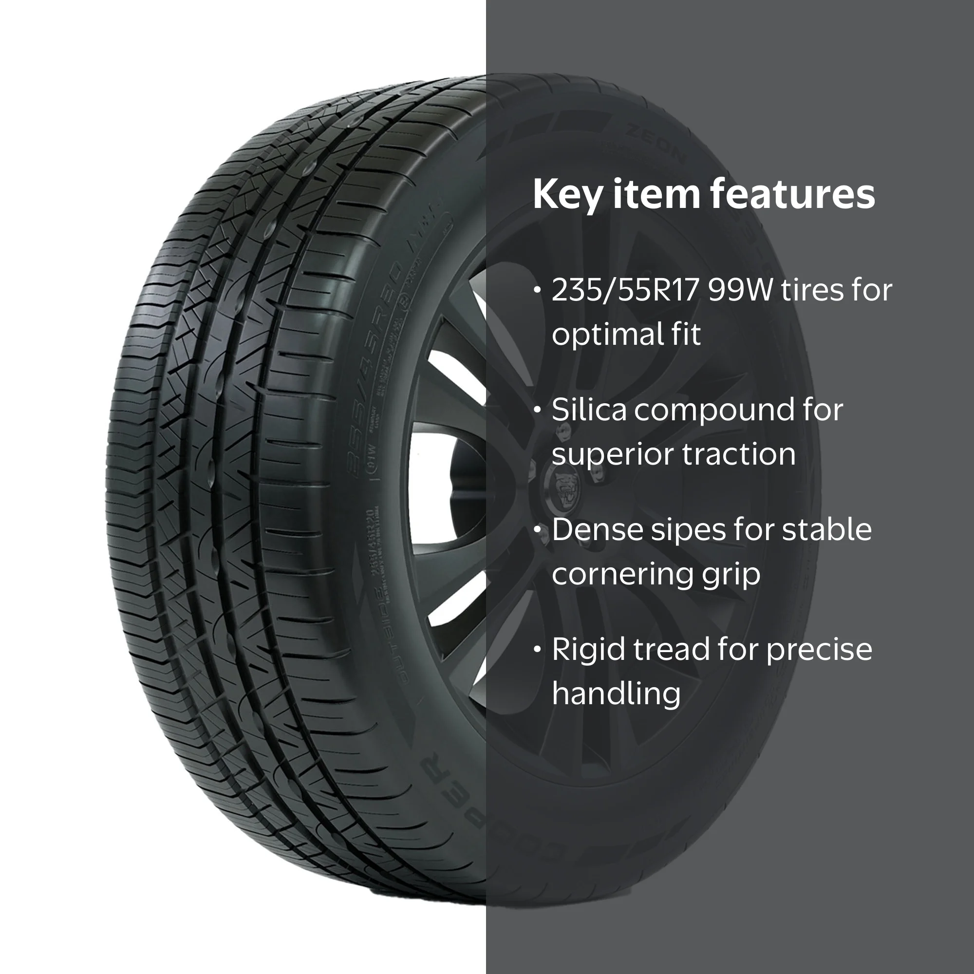 おそうじ Cooper Zeon RS3-G1 235/55R17 99W All-Season Passenger Tire with