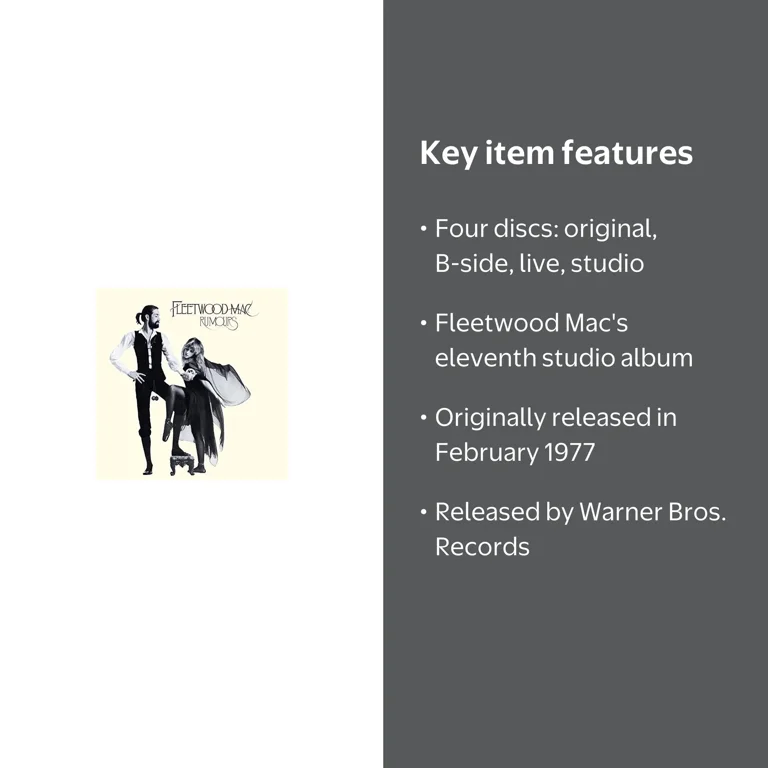 Fleetwood Mac - Rumours - Music & Performance - CD - Walmart.com