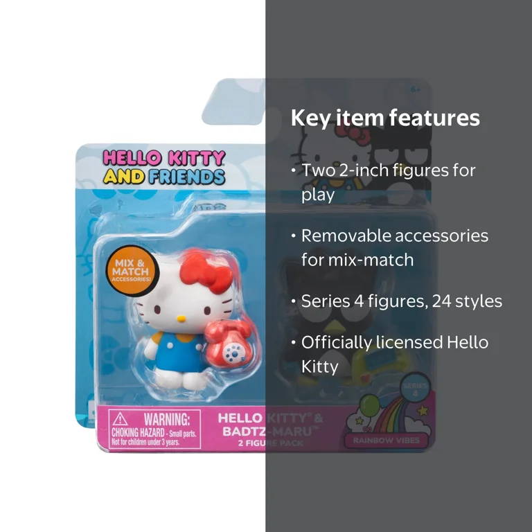 Hello Kitty and Friends - 2 inch 2 Figure Pack - Rainbow Vibes