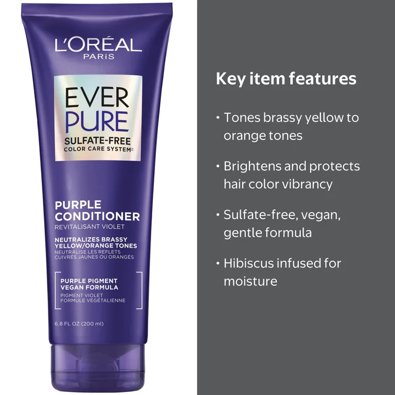 L‚ÄôOr√©al Paris EverPure Sulfate Free Purple Conditioner, 6.8 fl