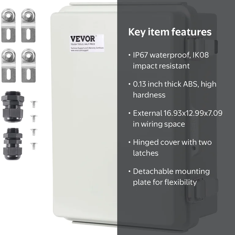 ＥＬＰCDボックスセット VEVOR Outdoor Electrical Junction Box, 16.93 x 12.99 x 7.09 in
