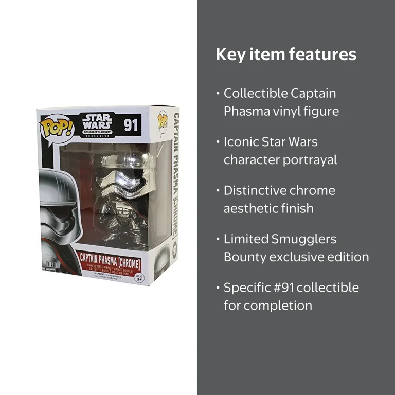 Captain Phasma [Chrome] Funko Pop! Star Wars #91 Smugglers Bounty