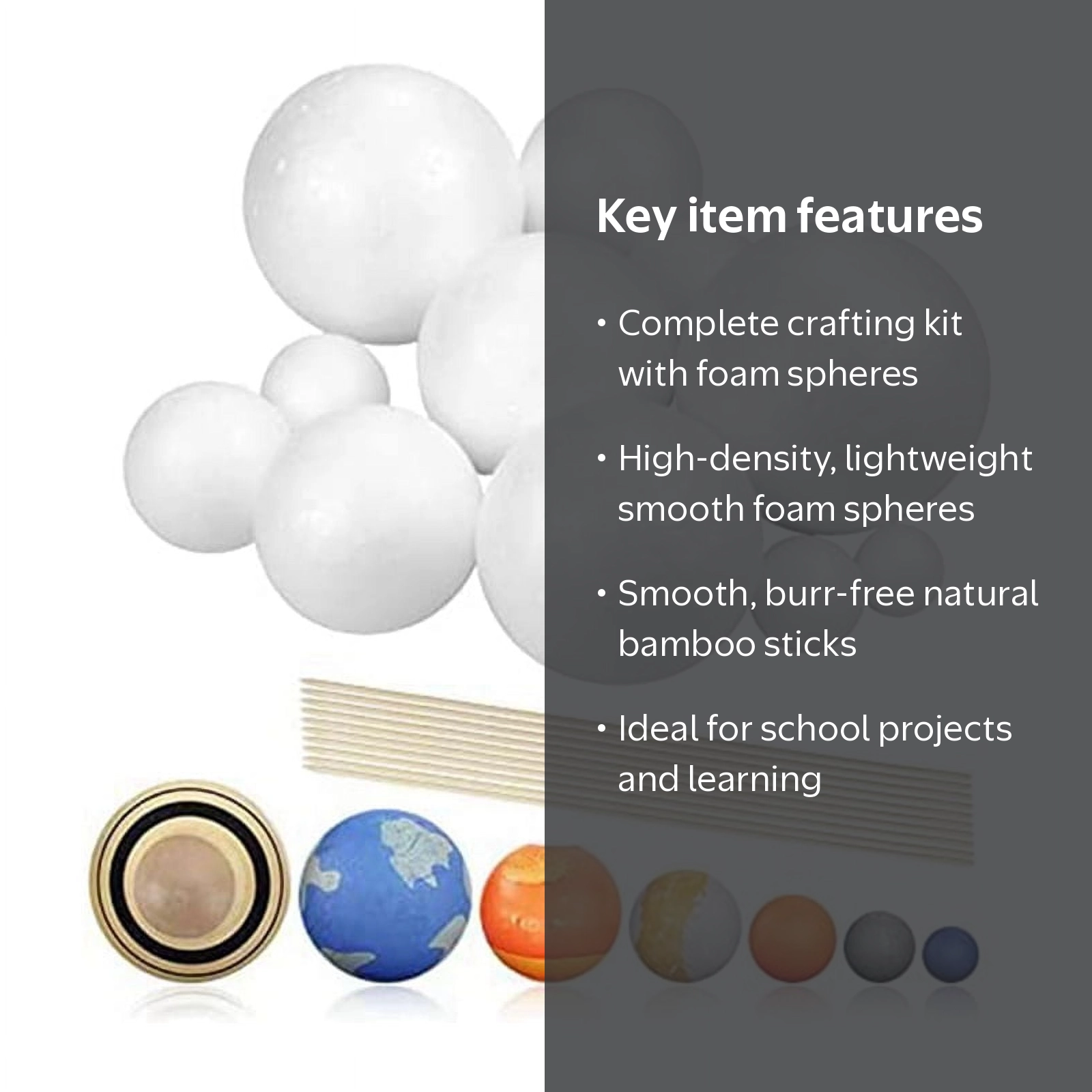 Solar System Project Kit, PlanetModel Crafts 14 Mixed Sized