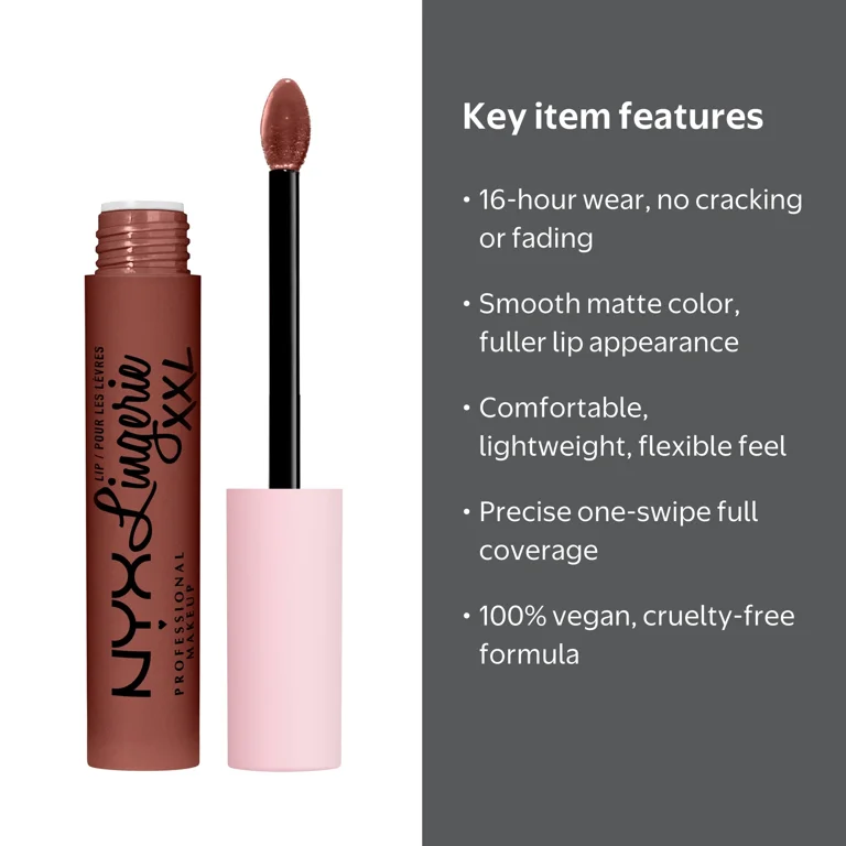 NYX Professional Makeup Lip Lingerie XXL, Smooth Matte Liquid