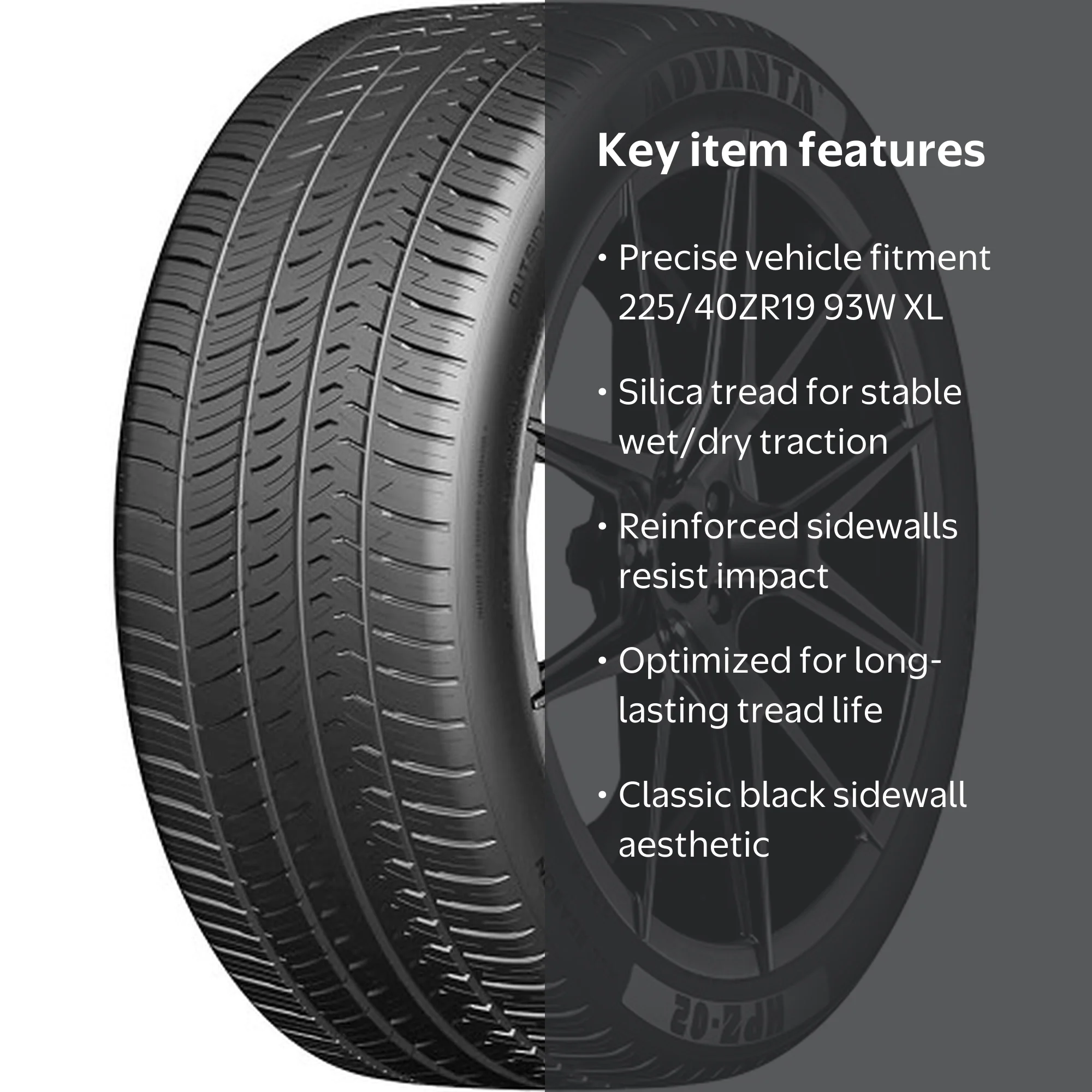 Advanta HPZ-02 Performance 225/40ZR19 93W XL Passenger Tire