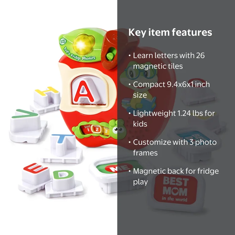 tady&king  LeapFrog Alphabet Magnetic Set, Tad's Fridge Phonics, Teaches