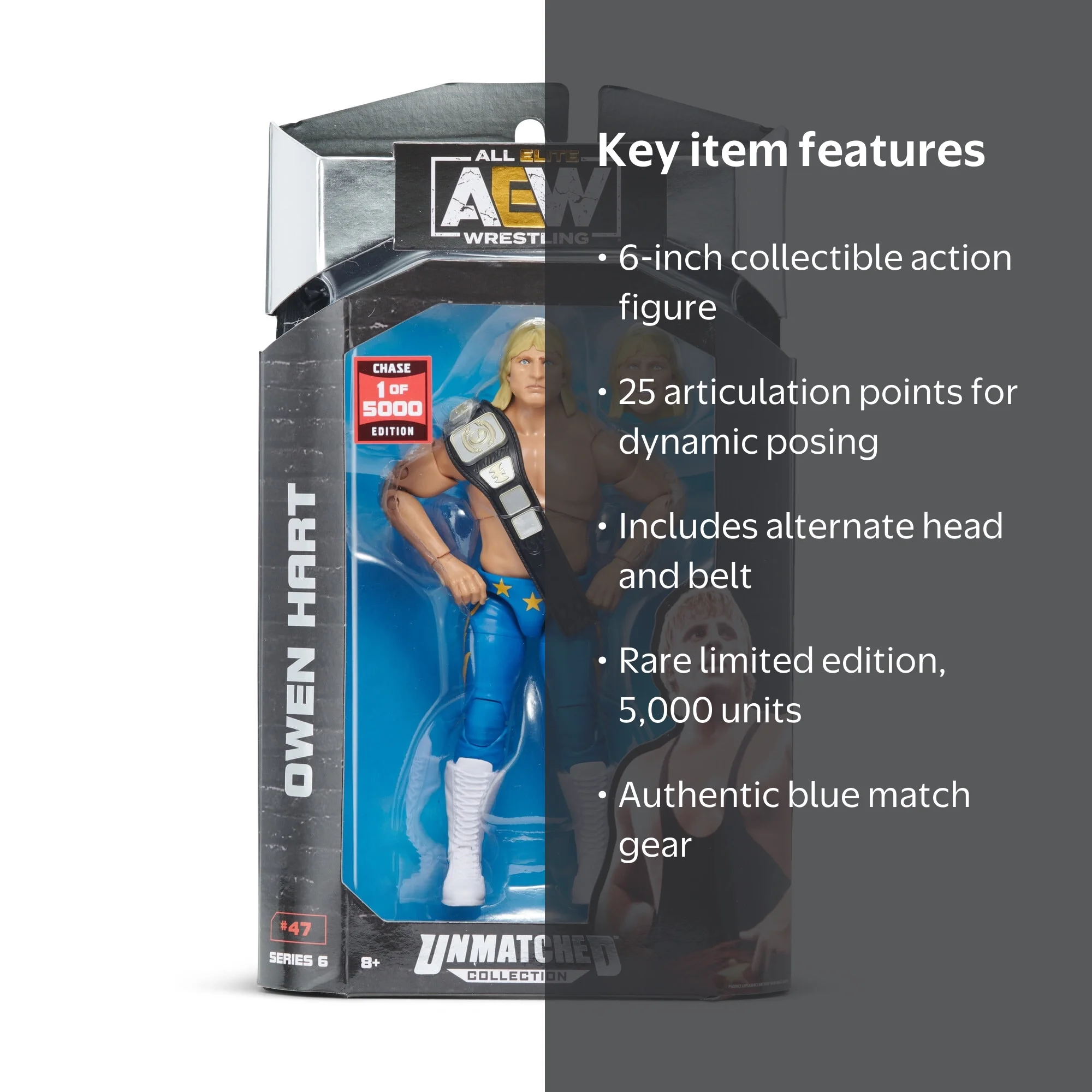 AEW Unmatched Owen Hart Figure - 6 Chase - Limited Edition