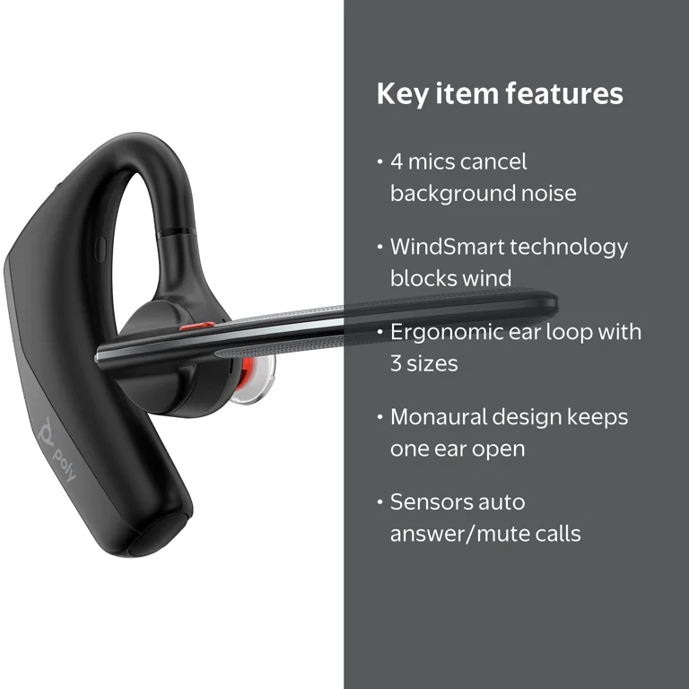 HP Poly Voyager Legend 30 Bluetooth Monaural Headset - Noise HP Poly Voyager Legend 30 Bluetooth Monaural Headset - Noise
