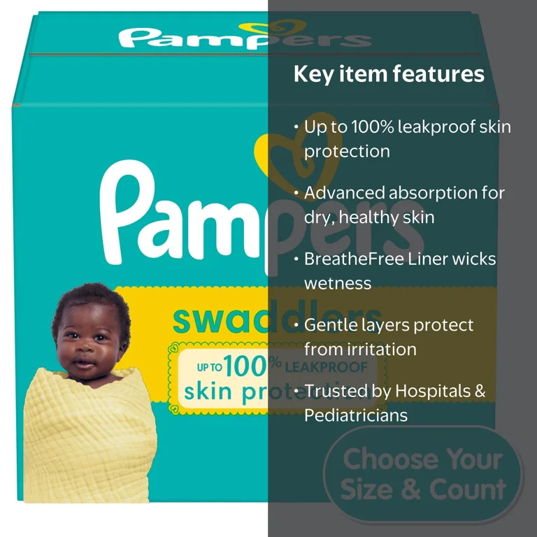 New & Improved Pampers Swaddlers Size 6 Diapers, Leak-proof, 84