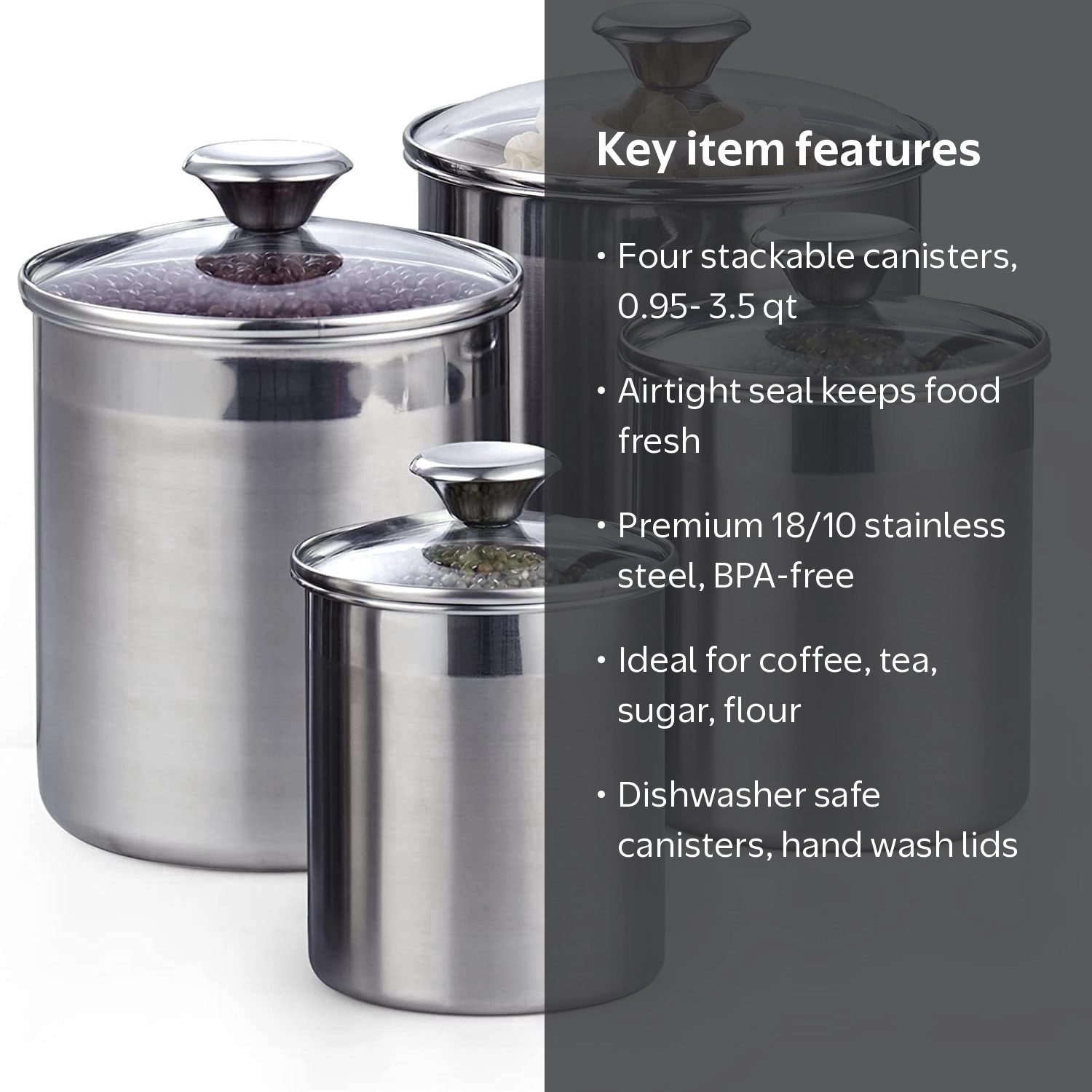遠藤商事 パスタクッカー 39cm用 APS4802【2個セット・中古】 Cooks Standard Food Jar Storage Canister Set, Airtight, 4-Piece