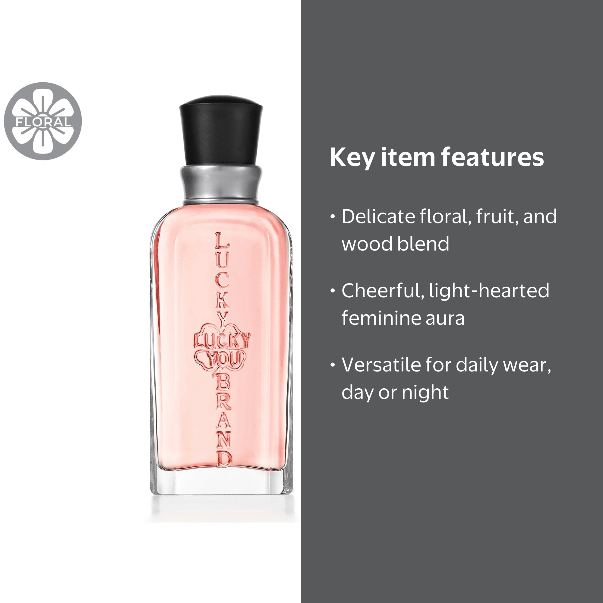 Lucky Brand Women's Eau De Toilette, Lucky You Perfume, Delicate