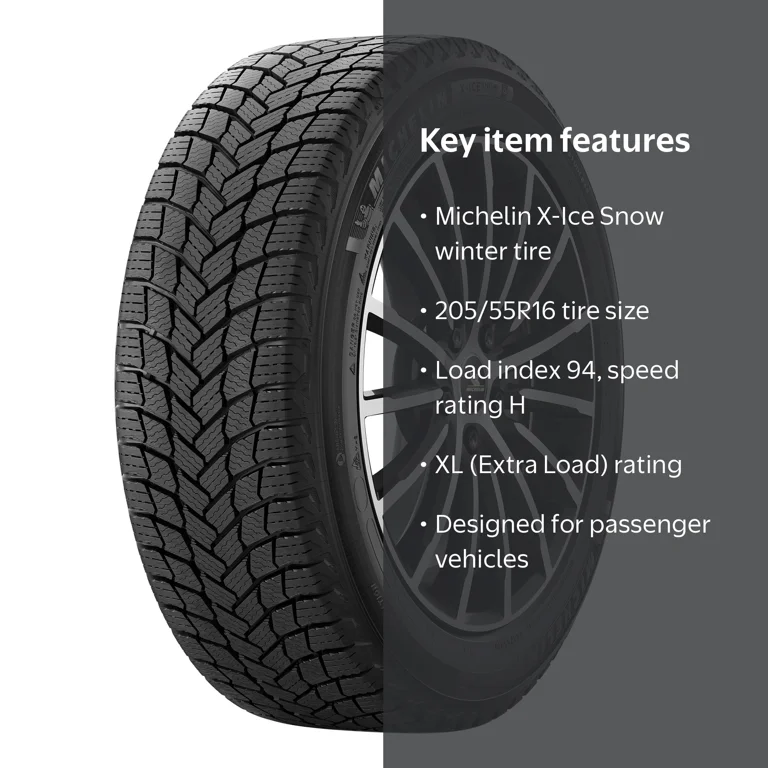 Michelin X-Ice Snow Winter Passenger Tire, 205/55R16 XL 94H