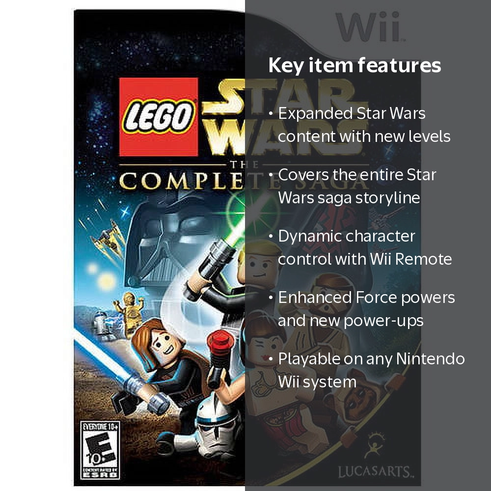 Lego Star Wars Complete Saga - Wii Game - Walmart.com