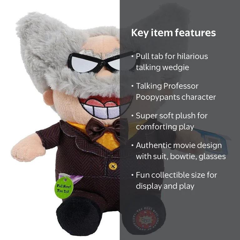 Captain Underpants Professor Pants Talking Plush - Walmart.com
