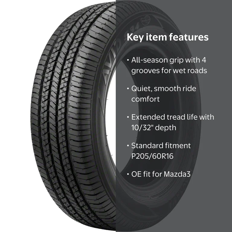 Yokohama Avid S34FV All Season P205/60R16 91H Passenger Tire