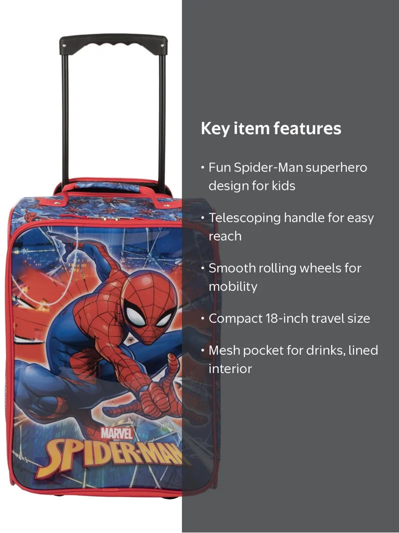 Bioworld 18 inch Marvel Spider-Man Spiderman Soft Sided Softside