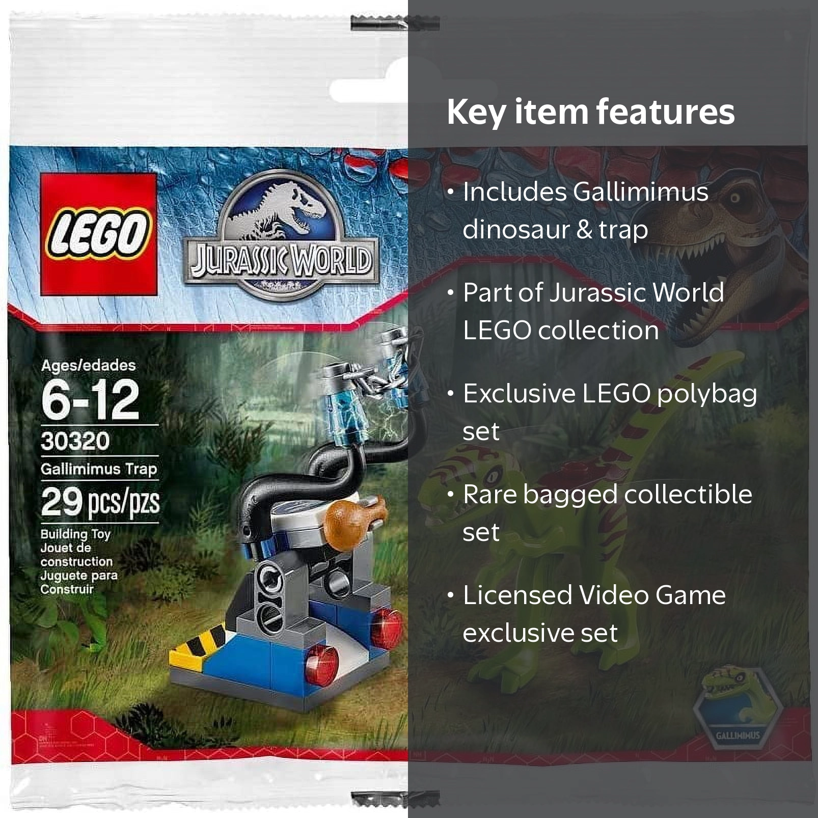 LEGO Jurassic World Gallimimus Trap Set (30320) Exclusive Polybag