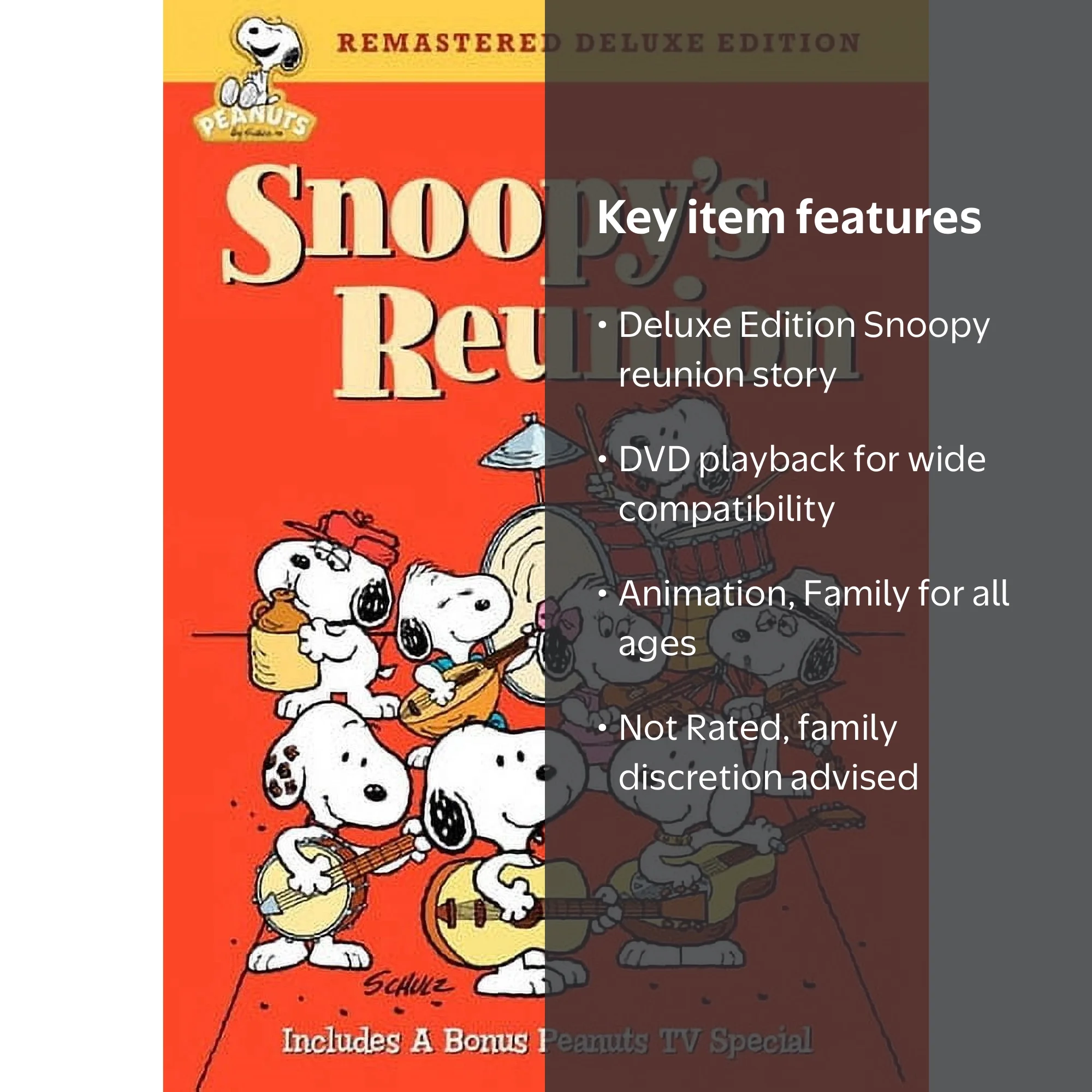 SDS Snoopy's Reunion Deluxe Edition DVD Family Animation with