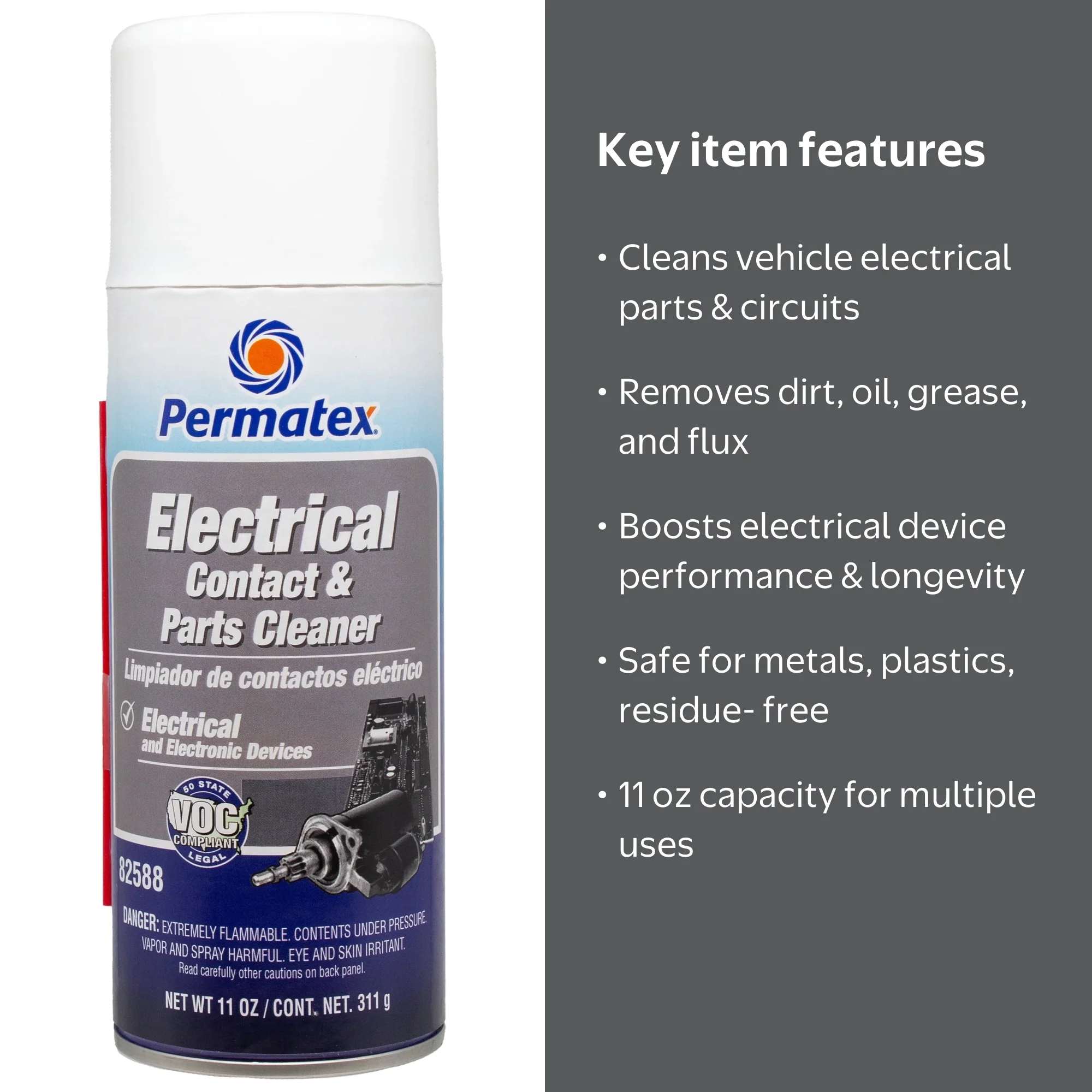 Permatex 82588 Electrical Contact and Parts Cleaner Spray For