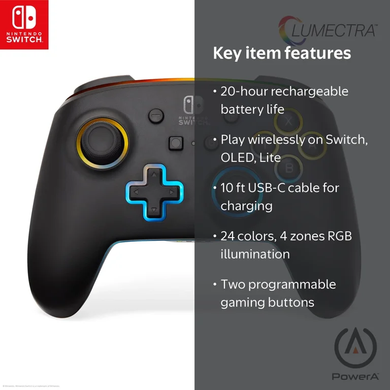 PowerA Enhanced Wireless Controller for Nintendo Switch + Lumectra