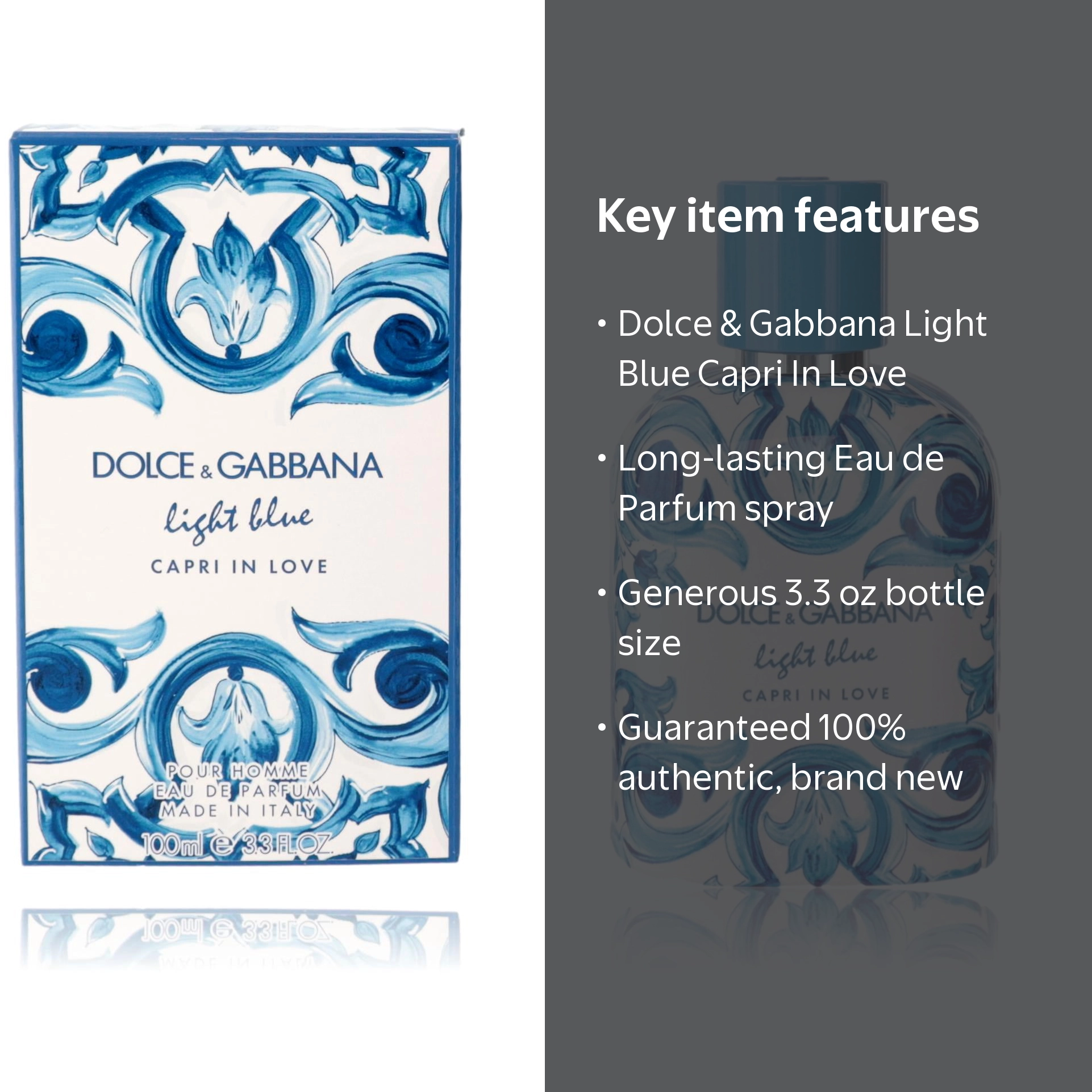 Dolce and Gabbana, Men's Light Blue Capri In Love EDP Spray