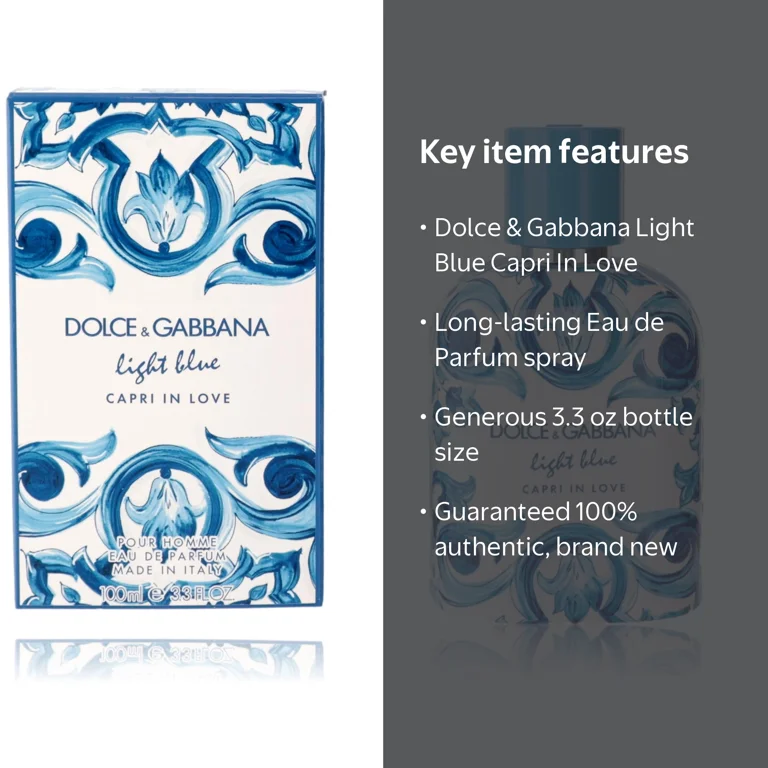 Dolce and Gabbana, Men's Light Blue Capri In Love EDP Spray