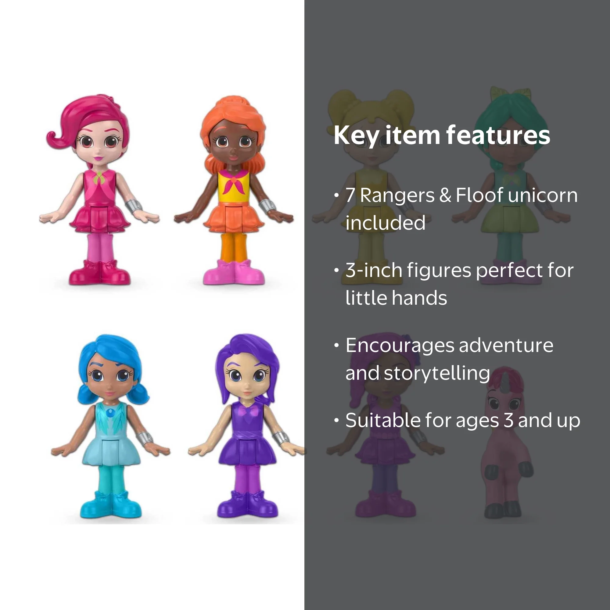 Rainbow Rangers Team - Character display sets for ecommerce
