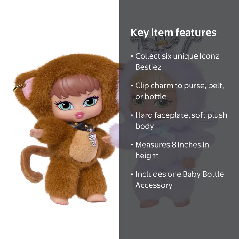 Bratz Bratziez Iconz Bestiez Plush Blind Box, Charm Clip - Walmart.com