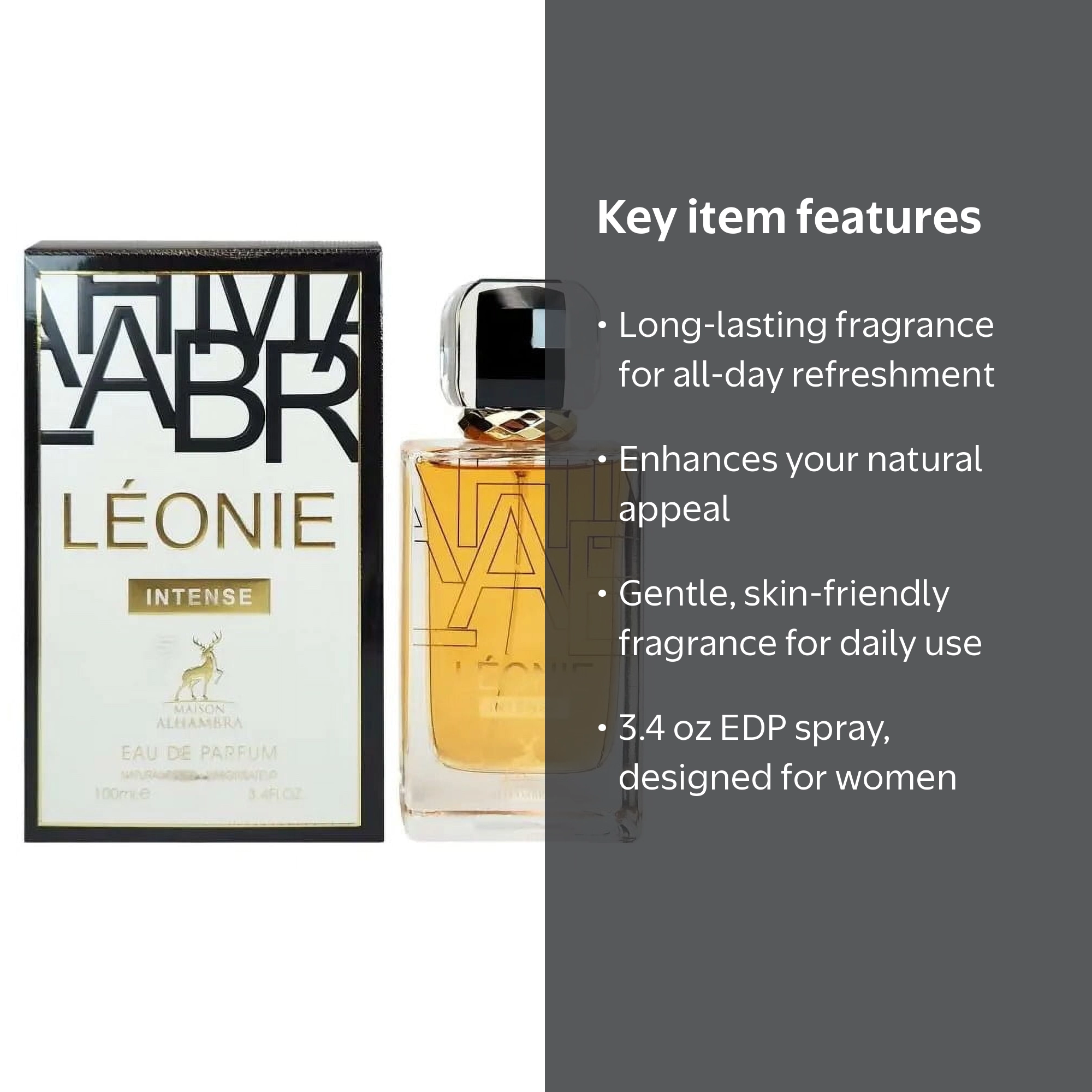 Leonie Intense by Maison Alhambra for Women - 3.4 oz EDP Spray