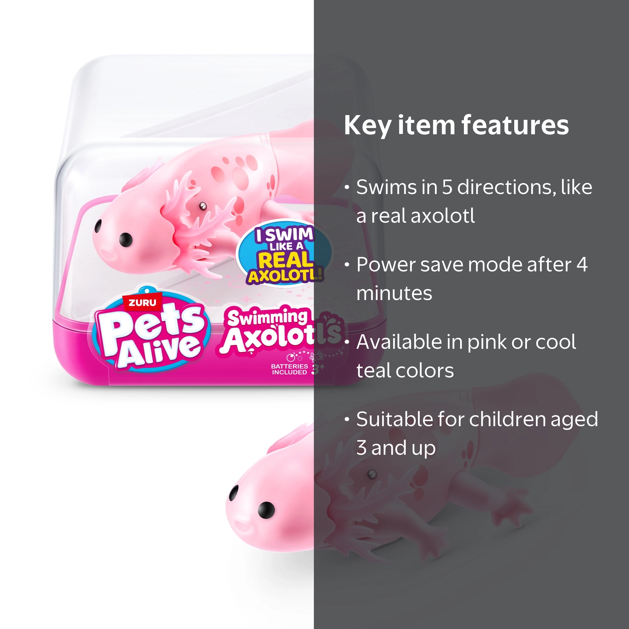 Pets Alive Swimming Axolotls by ZURU - Robotic Interactive